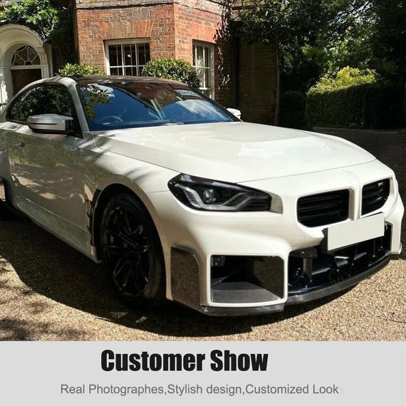 Накладка на передній бампер Lip V1 (для G87, Карбон) для BMW 2 серія G42 2021- рр | Зображення 2