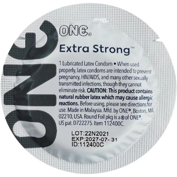 Набор прочных презервативов классической формы One Extra Strong с разным дизайном (цена за 5 шт.) sexstyle