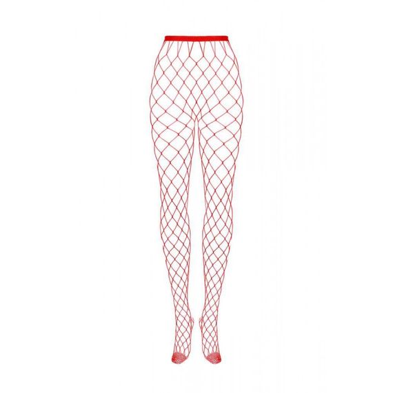 Еротичні колготи у велику сітку Obsessive S812 tights red XL/XXL | Зображення 2