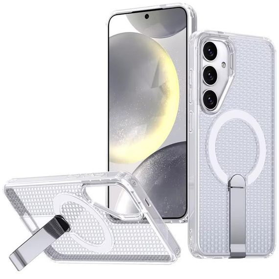 Чохол TPU Breeze with MagSafe stand для Samsung Galaxy S25+ / S24+ Transparent