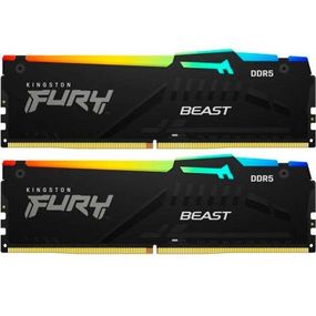 Модуль памяти для компьютера DDR5 16GB (2x8GB) 6000 MHz FURY Beast RGB Kingston Fury (ex.HyperX)