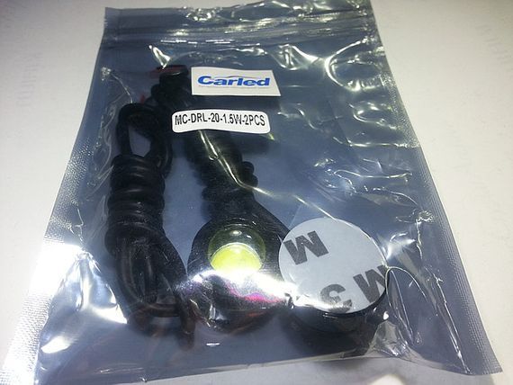 Денні ходові вогні MC-DRL-20-1 (out diam: 25mm H: 15mm) 2 * 1 pcs high power led 1,5W / LED | Зображення 4