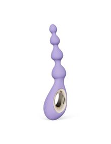 Анальное ожерелье с вибрацией LELO Soraya Beads Black, разный диаметр бусин, 8 режимов, Фиолетовый