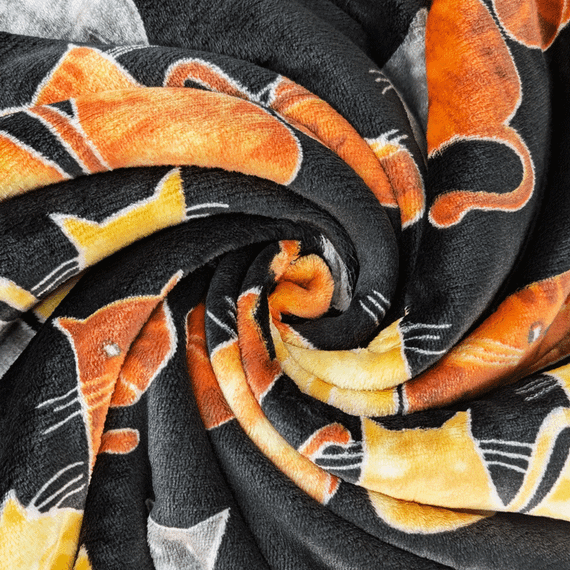 Плед флісовий Коти Чорний Love You 150 x 200 см | Зображення 2