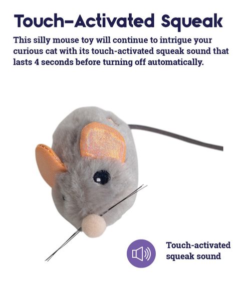 Іграшка для котів Outward Hound Petstages Squeak Squeak Mouse, 4 см | Зображення 5