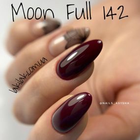Гель-лак Moon Full №142 бургундський 8мл