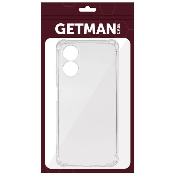 TPU чохол GETMAN Ease logo посилені кути Full Camera для Oppo A38 / A18 Безбарвний (прозорий) | Зображення 4