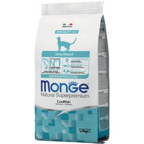 Сухой корм для кошек Monge Cat Sterilised с треской 1.5 кг (8009470005531)