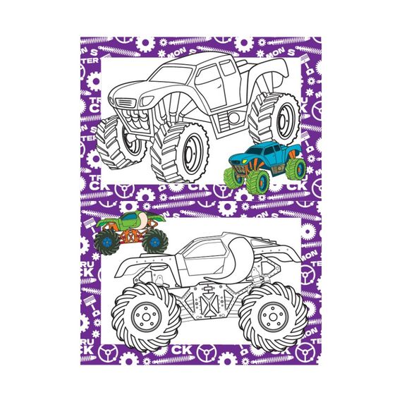 Книжка розмальовка "Круті джипи" РМ-48-54 с цветными подсказками | Зображення 1