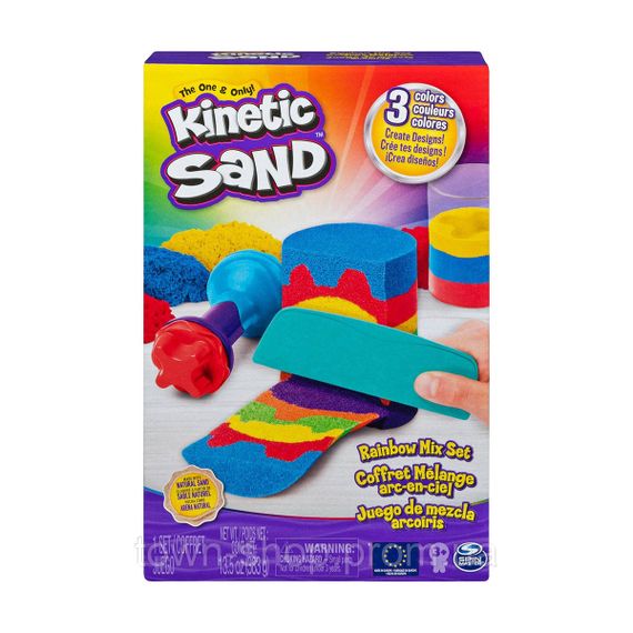 Набор песка для детского творчества - Kinetic Sand Радужный микс | Зображення 1
