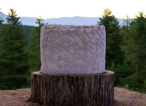 Махрове покривало Cotton Area 160 х 220 см фіолетове