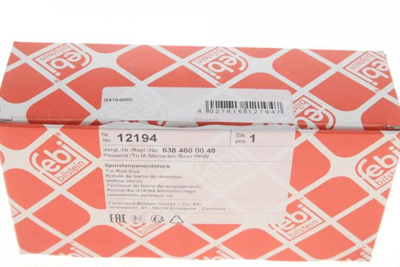 Наконечник тяги рульової Mercedes Benz Vito W638 96-03 12194 | Зображення 5