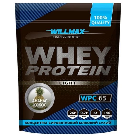 Протеин Willmax Whey Protein 65 1000 g /25 servings/ Pineapple Coconut