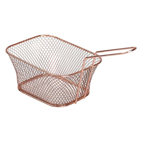 Корзина сервировочная для картофеля фри и снеков 14×10×6 см Розовый HP-19-9-R | Зображення 1