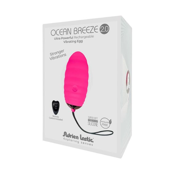 Віброяйце Adrien Lastic Ocean Breeze 2.0 Pink кероване зі смартфону, водостійкий стимулятор IPX4 | Зображення 4