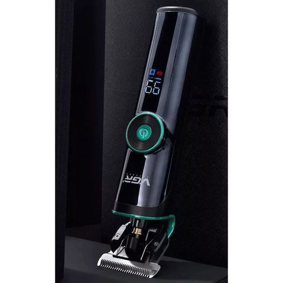 Універсальна машинка триммер для стрижки волосся VGR V-671 акумуляторний з набором насадок та LED дисплеєм | Зображення 4