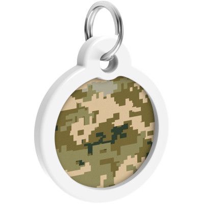 Адресник для животных WAUDOG Smart ID с QR паспортом "Милитари" круг 30 мм (230-4026) | Зображення 3