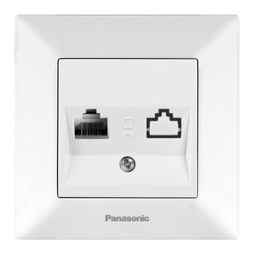 Розетка Panasonic Arkedia Slim компьютерная RJ45 CAT6e,белая