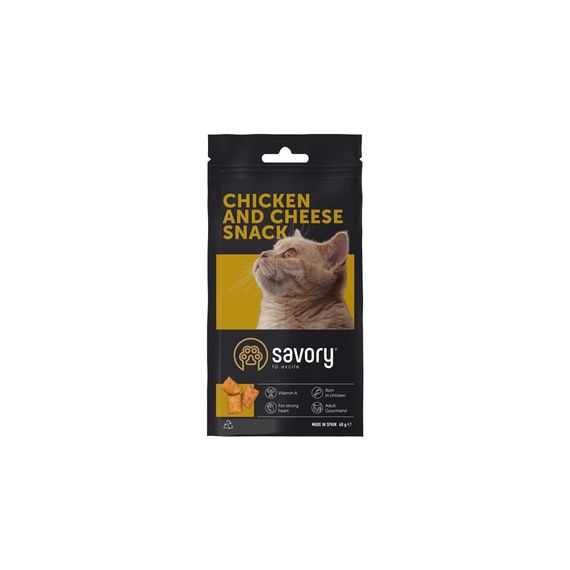 Хрумкі ласощі Savory Cats Snacks Pillows Gourmand with Chicken and Cheese для дорослих вибагливих котів подушечки з куркою т | Зображення 3
