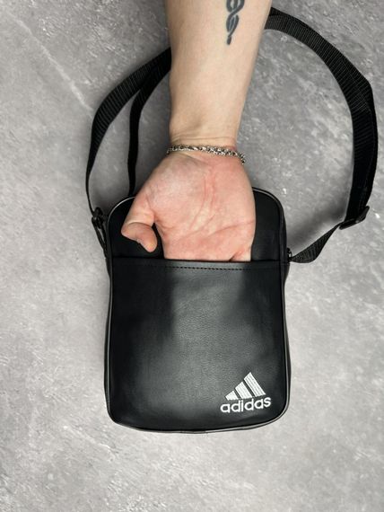 Барсетка шкір. чорна Adidas біле лого (1396237989) | Зображення 1