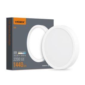 Світлодіодний світильник круглий накладний VIDEX 18W 5000K White