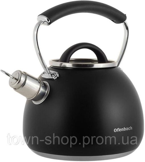 Чайник Ofenbach Magic Kettle 2.5л со свистком и стеклянной крышкой, черный NB-100311 | Зображення 1
