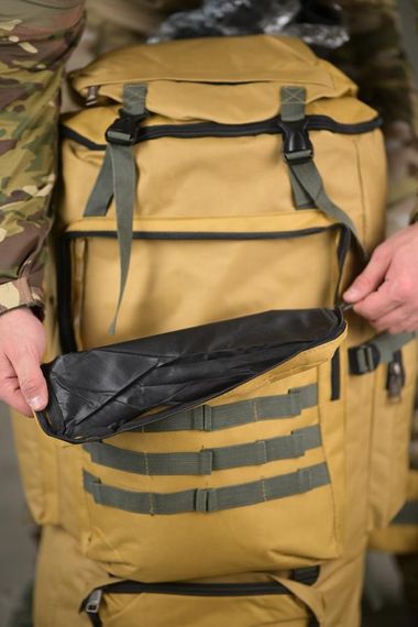 Тактичний рюкзак 70 л водонепроникний армійський наплічник для полювання риболовлі туристичний для кемпінгу | Зображення 4