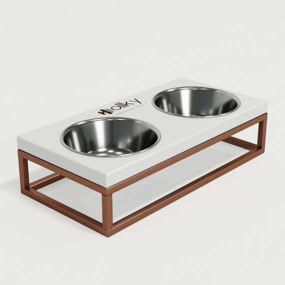 Миски на подставке для маленьких собак и котов Hollky Base S (2 × 0,45 л) BS-36187-GLWH | Зображення 6