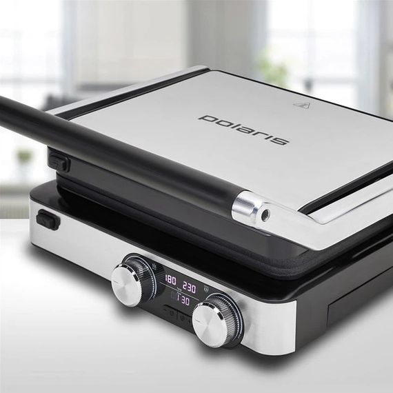 Электрогриль POLARIS PGP 7001D 2000 Вт серебристый