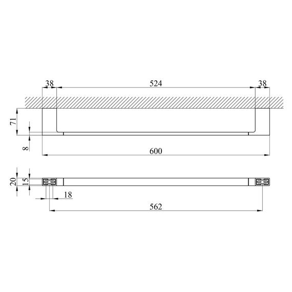 Тримач рушників Kroner KRM Edelstahl Kubus - SCH3901 (CV025644) | Зображення 1