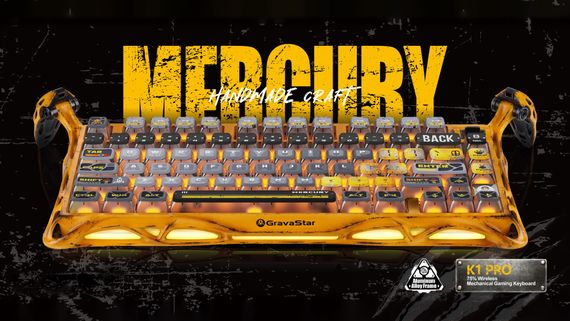 Клавиатура механическая GravaStar Mercury K1 Pro 80keys GSK1PRO_YLW | Зображення 3
