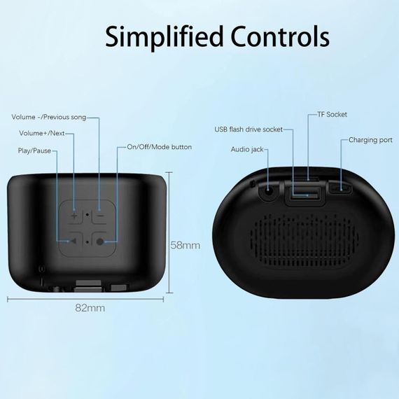 Динамік Портативний Bluetooth FAYAZ, мінібезспроводні динаміки Bluetooth 5.0, вуличний динамік з HD стерео HiF | Зображення 2