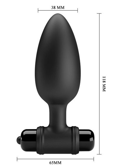 Анальний стимулятор з вібрацією Pretty Love Vibra Butt Plug II, BI-040107 Sex Aura | Зображення 5