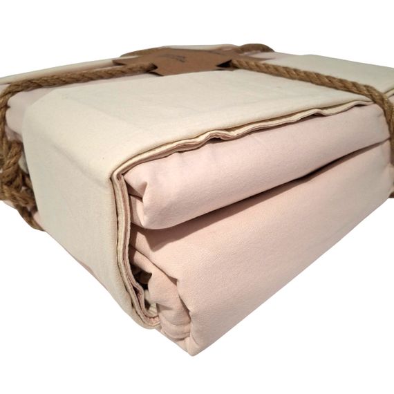 Комплект постільної білизни SoundSleep Stonewash Doble Pink Milk Полуторний 160х220 см рожево-молочний (2800004763660) | Зображення 6