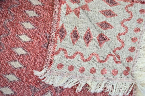 Муслінове покривало Kayra 210x250 см MP4, Червоний | Зображення 4