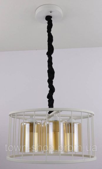 Люстра потолочная подвесная в стиле LOFT (лофт) 12503/4-wh Белый 35-80х40х40 см. | Зображення 1