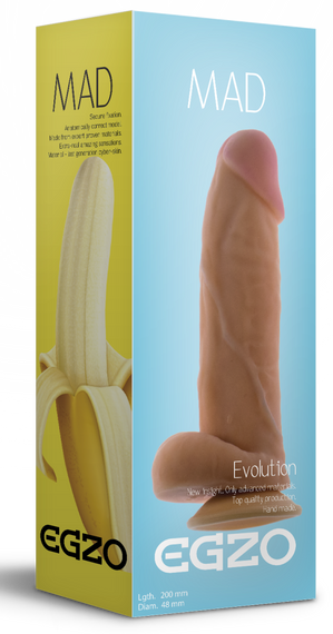 Фалоімітатор EGZO Ciberskin DS005 (20 см х 4,8 см) Sex Aura | Зображення 4