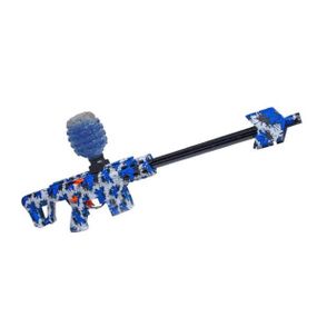 Ігровий акумуляторний автомат з глушником стріляє ФЛУОРИСЦЕНТНИМИ неоновими орбізами 555B-1Y Чорний з синім