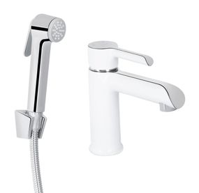 Змішувач для раковини Qtap Grand (з гігієнічним душем) QTGRA272CRW45671