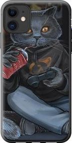 Чохол на iPhone 11 gamer cat із силікону FCh_033273