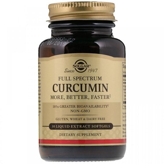 Куркума Solgar Full Spectrum Curcumin 30 Liquid Extract Softgels