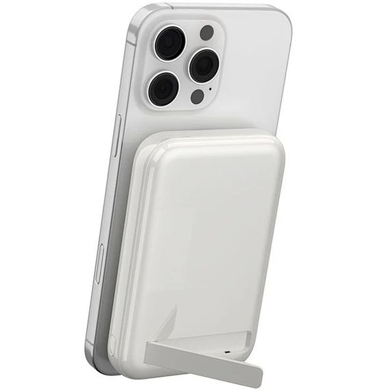 Портативное ЗУ Power Bank WIWU P064 Classic PD22.5W с БЗУ + holder 10000 mAh White
