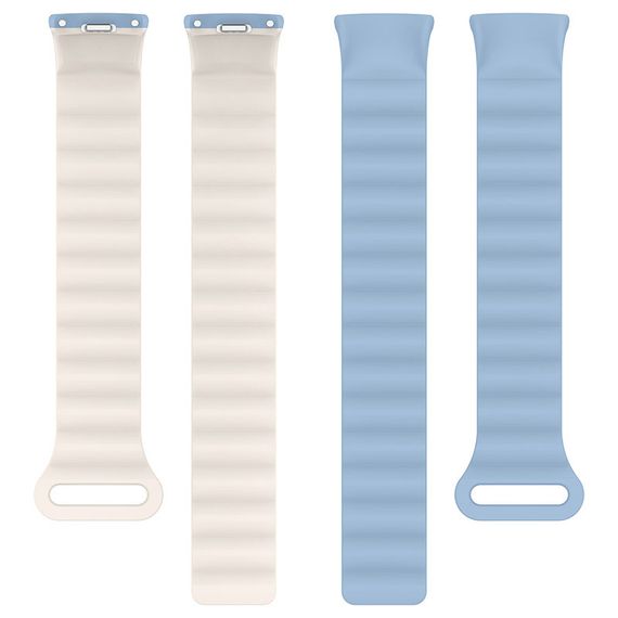 Ремешок Dual-color Magnetic для Xiaomi Mi Band 9/8 Lilac Blue / White | Зображення 3