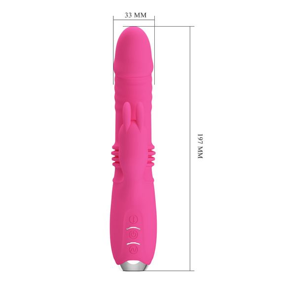 Вібратор-кролик із фрикціями Pretty Love Dorothy, рожевий, 19.7 х 3.3 см sexstyle | Зображення 4