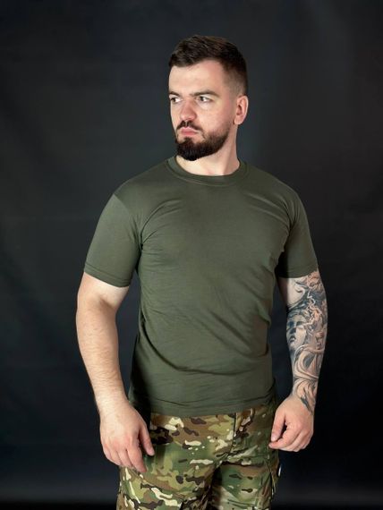Футболка Військова Олива Х/Б Military Бавовна