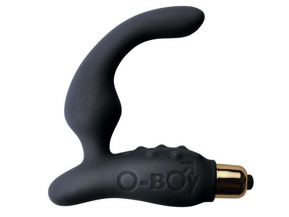 Вибромассажер простаты Rocks Off O-Boy Black для новичков, макс диаметр 30мм, массаж промежности Sex Aura