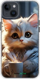 Чохол на iPhone 14 Plus Білий кіт "5646pm-2645-2448"