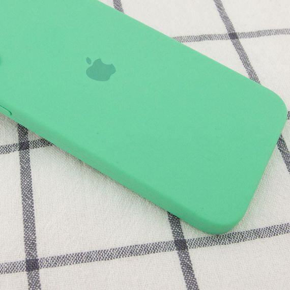 Чехол Silicone Case Square Full Camera Protective (AA) для Apple iPhone 11 (6.1") Зеленый / Spearmint | Зображення 1