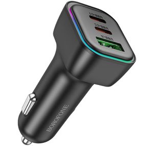 АЗУ Borofone BZ28C Trophie PD60W+QC3.0 (1USB-A/2C) Black