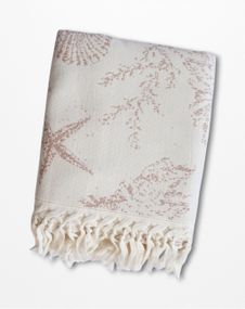 Рушник пляжний пештемаль Pupilla 90 х 170 см, Maldiv Pudra